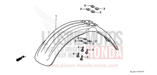 FRONT FENDER CR500RP de 1993